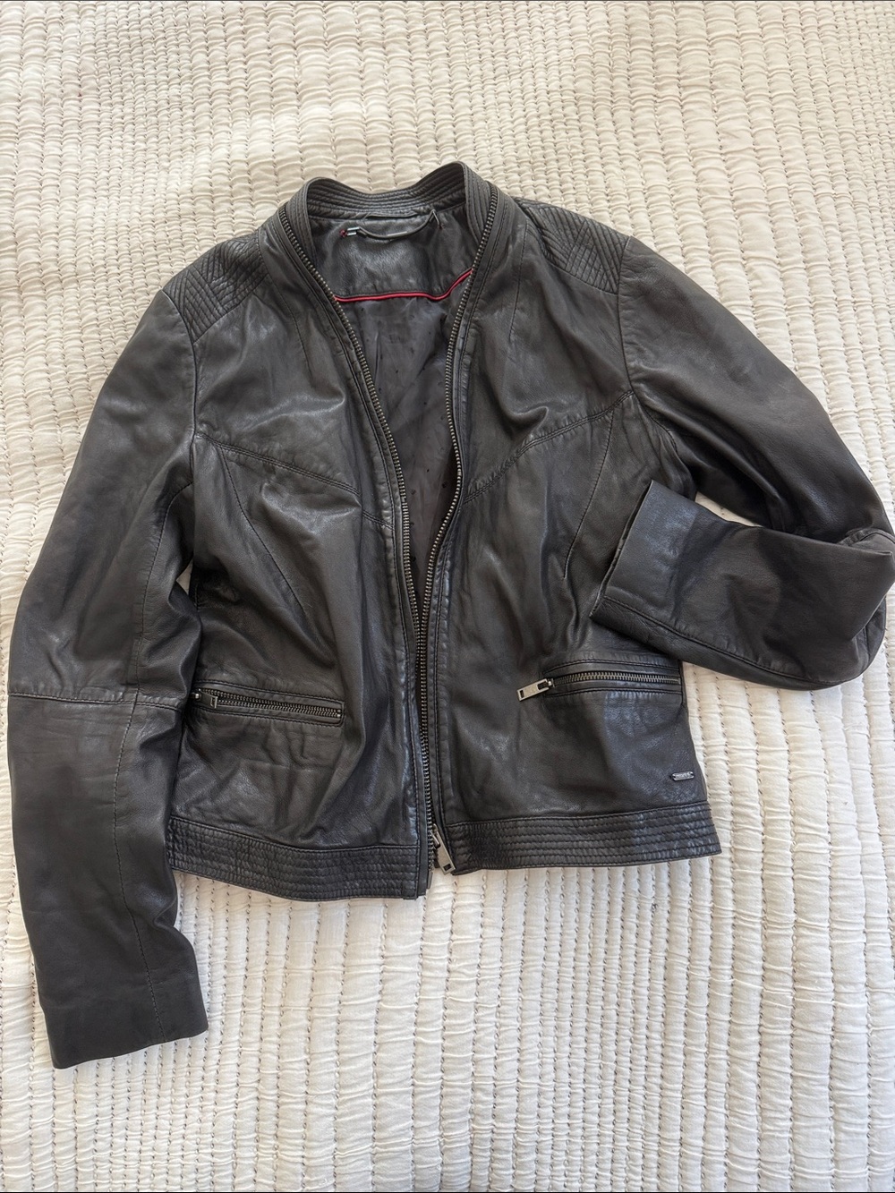 Vintage IKKS Paris Leather Jacket